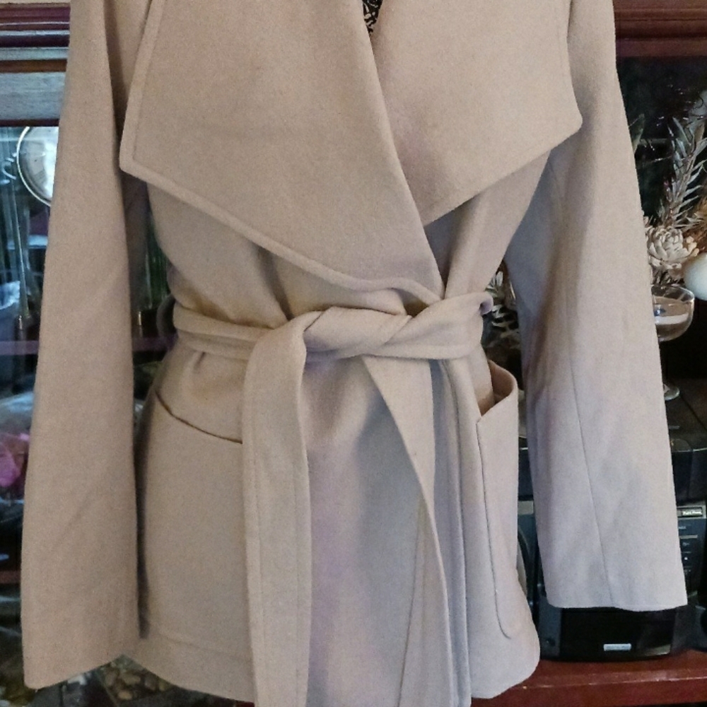 Women's Tan Belted Jacket